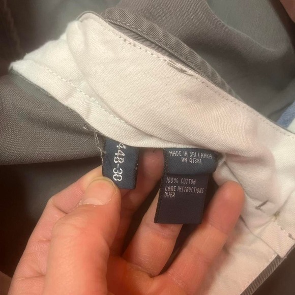 NWT Vintage Polo Ralph Lauren men's grey cotton classic fit chino pants 44B - Picture 5 of 8
